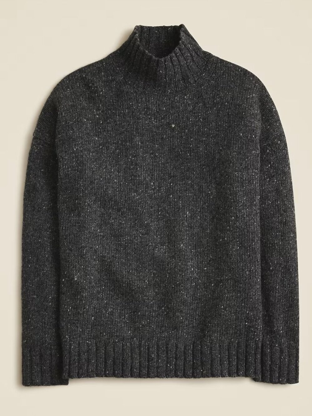 J Crew Relaxed turtleneck sweater in donegal wool blend